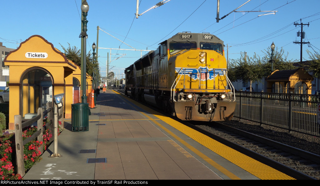 UP 9917 Leads the Mission Bay Local